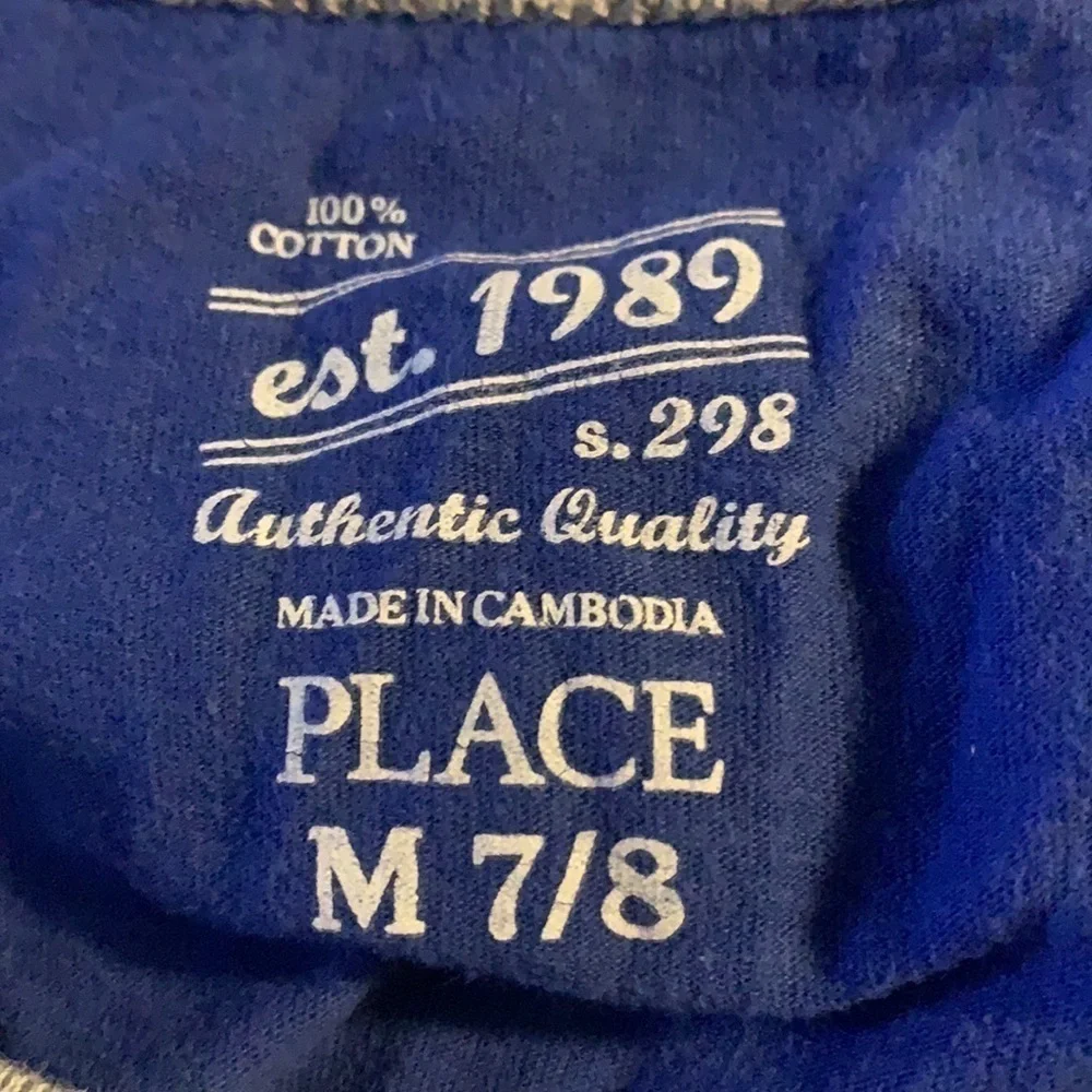 Children’s place athletic dept tank top blue medium